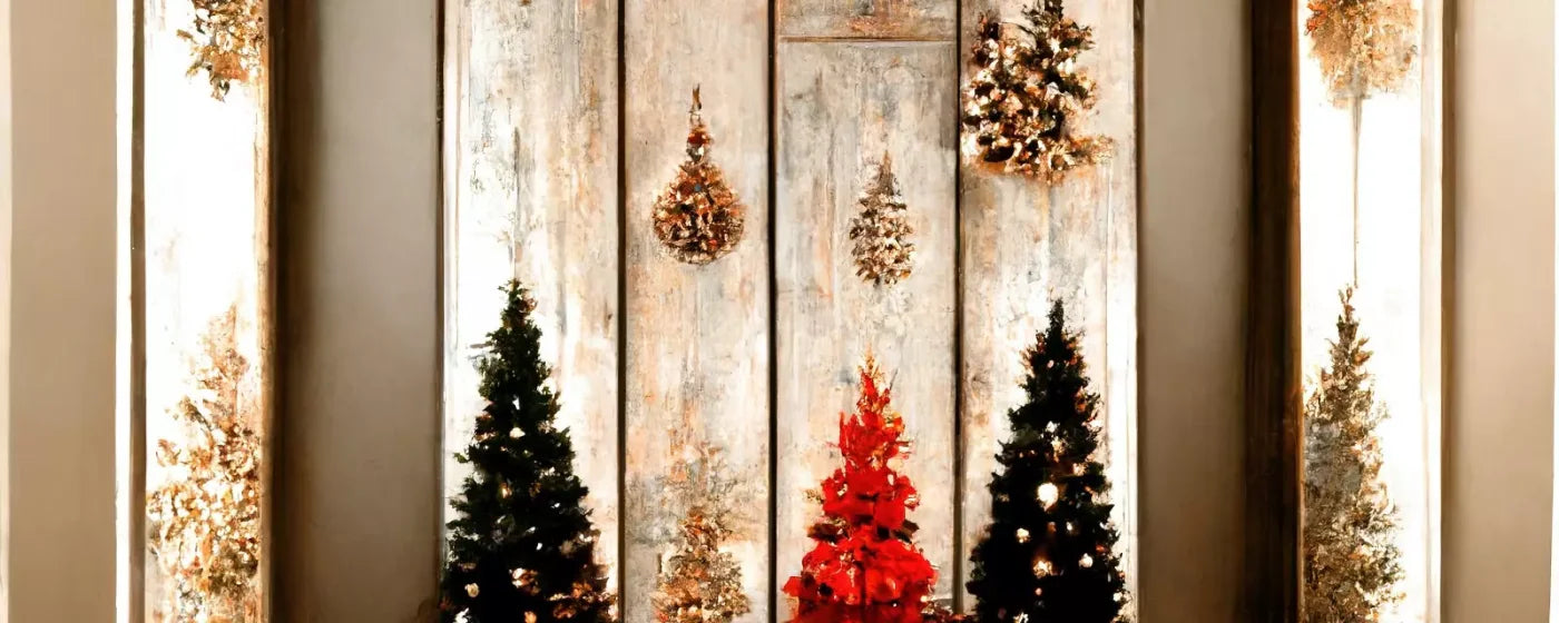 Rustic Holiday Display 20’X8’ Ultracloth (240 X 96 Inch) Backdrop