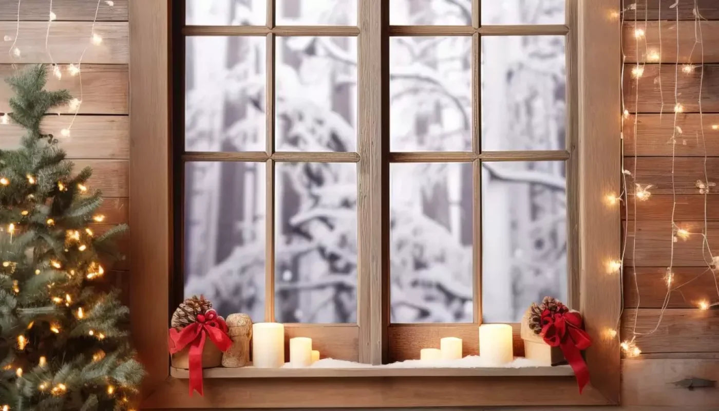 Rustic Snowy Christmas I 14’X8’ Ultracloth (168 X 96 Inch) Backdrop