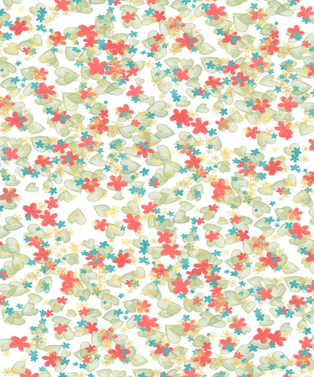 Green Floral Backdrop for Photography