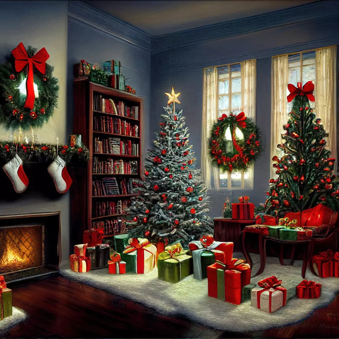 Christmas Nostalgia 10’X10’ Ultracloth (120 X Inch) Backdrop
