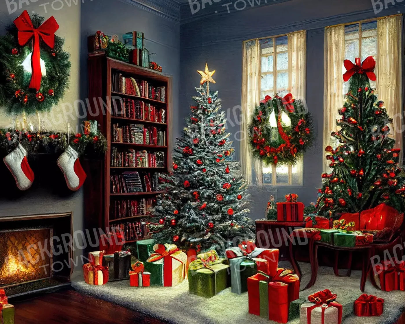 Christmas Nostalgia 10’X8’ Fleece (120 X 96 Inch) Backdrop