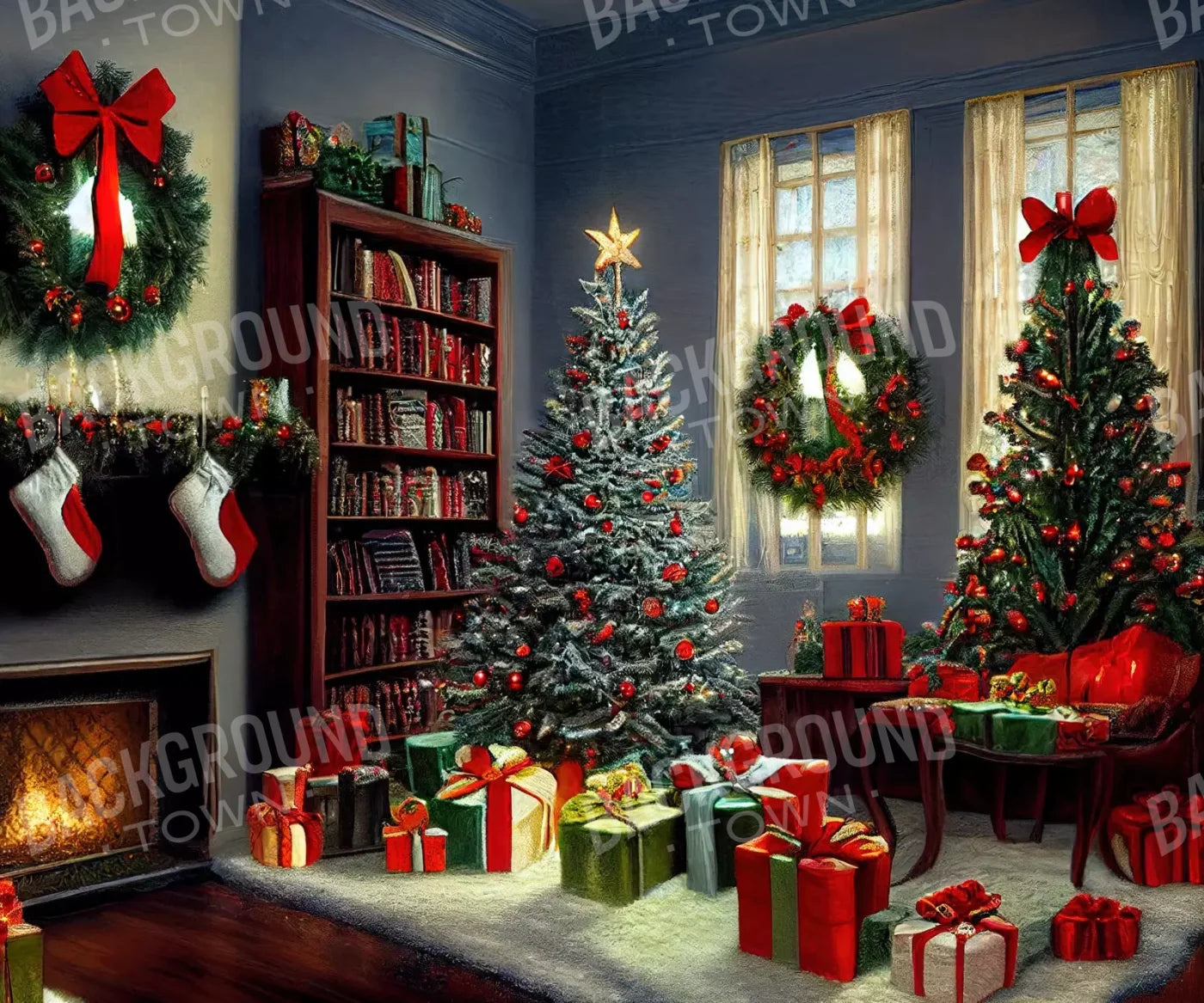 Christmas Nostalgia 12’X10’ Ultracloth (144 X 120 Inch) Backdrop