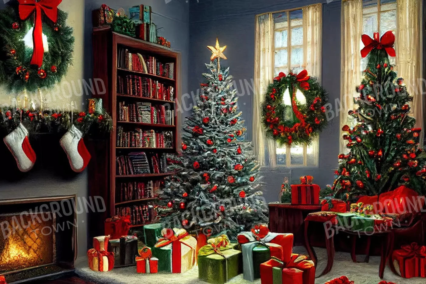 Christmas Nostalgia 12’X8’ Ultracloth (144 X 96 Inch) Backdrop