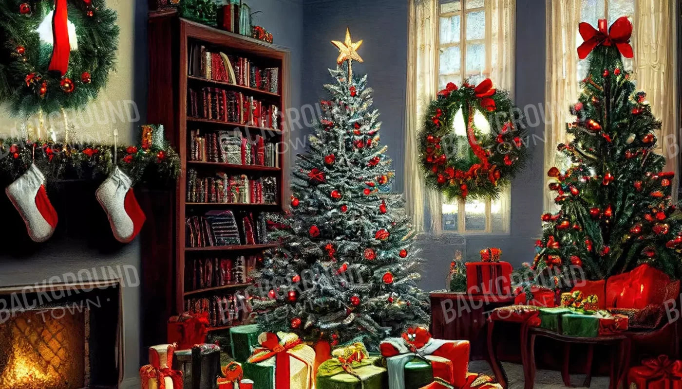 Christmas Nostalgia 14’X8’ Ultracloth (168 X 96 Inch) Backdrop
