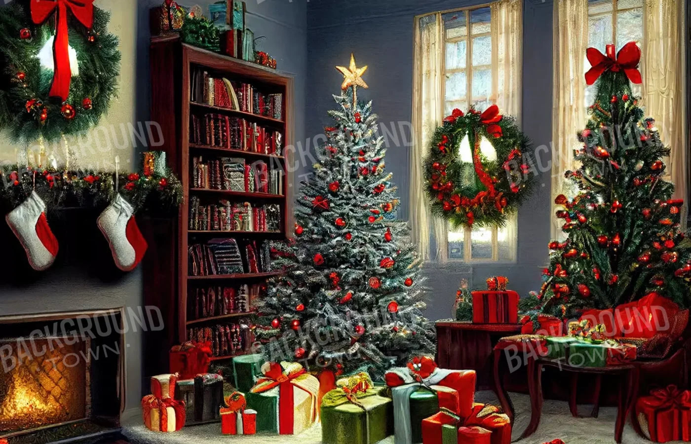 Christmas Nostalgia 14’X9’ Ultracloth (168 X 108 Inch) Backdrop