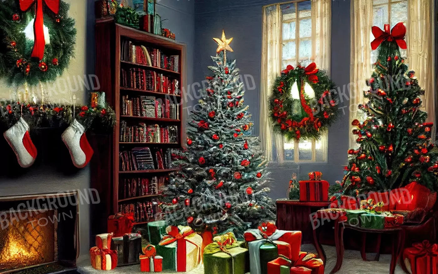 Christmas Nostalgia 16’X10’ Ultracloth (192 X 120 Inch) Backdrop