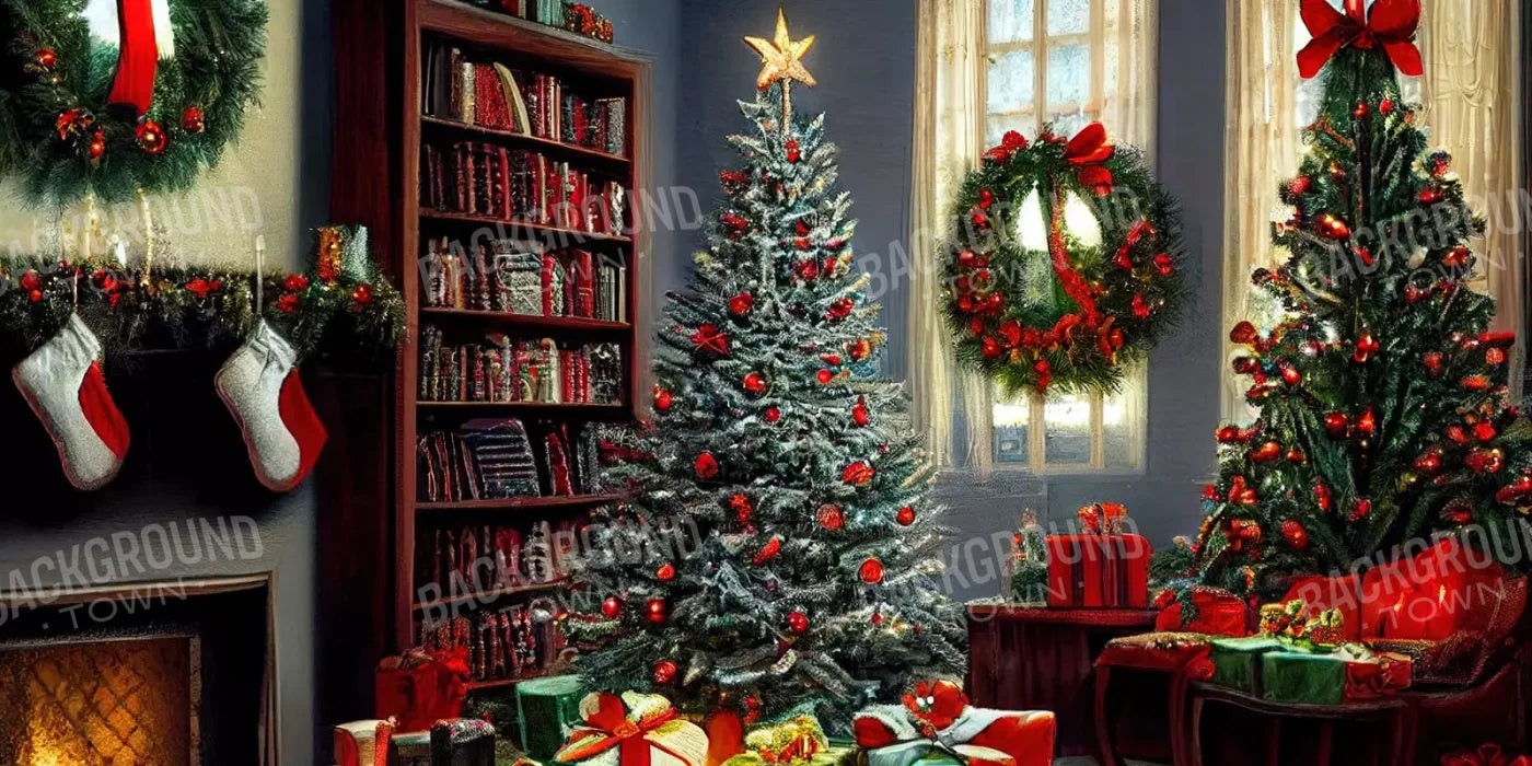 Christmas Nostalgia 16’X8’ Ultracloth (192 X 96 Inch) Backdrop