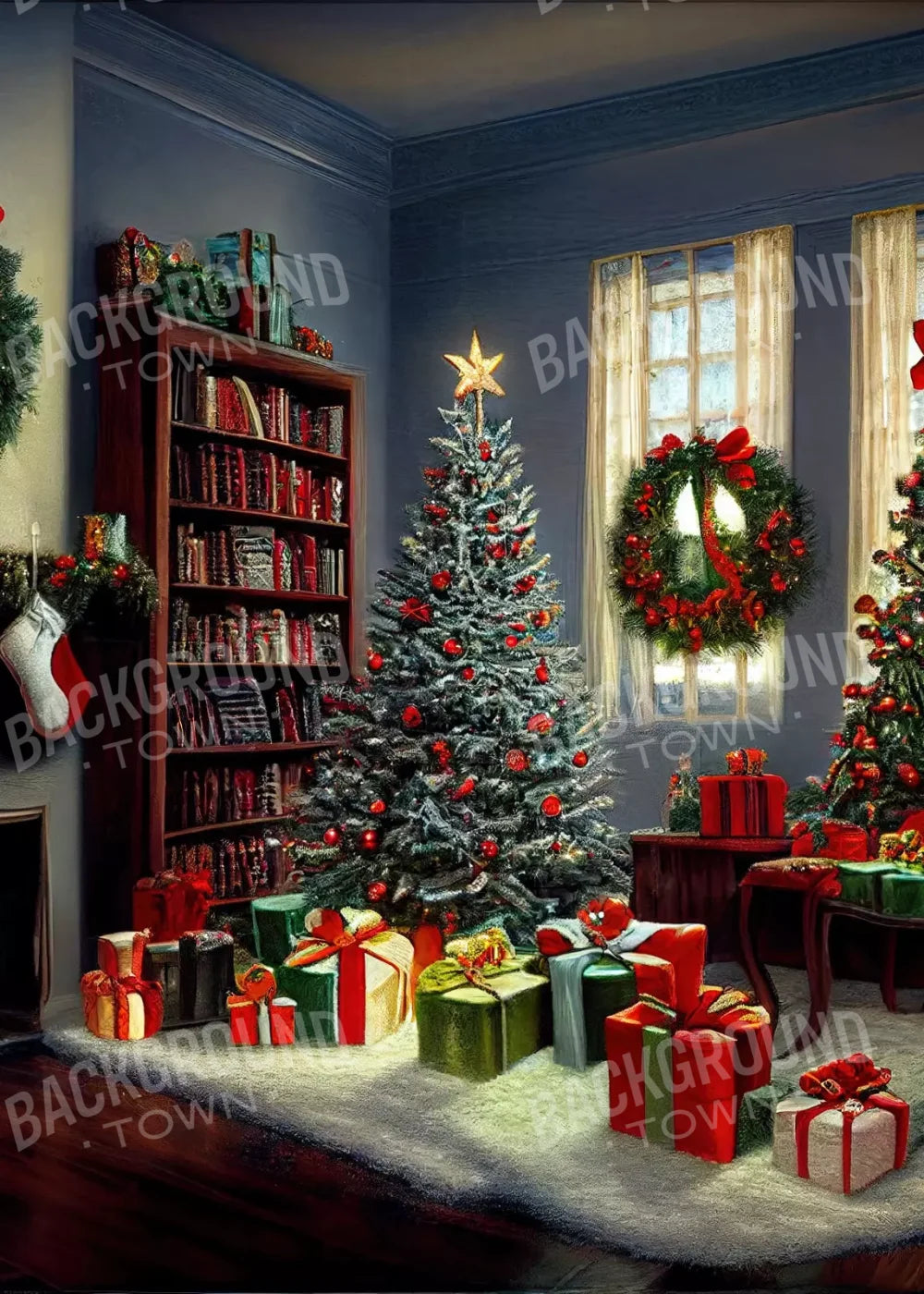 Christmas Nostalgia 5’X7’ Ultracloth (60 X 84 Inch) Backdrop