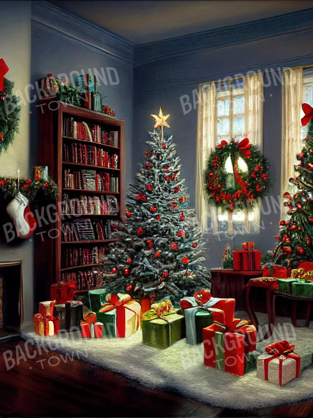 Christmas Nostalgia 6’X8’ Fleece (72 X 96 Inch) Backdrop