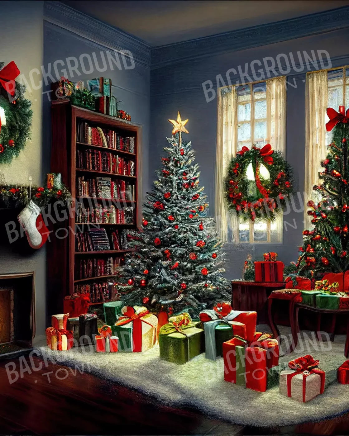 Christmas Nostalgia 8’X10’ Fleece (96 X 120 Inch) Backdrop
