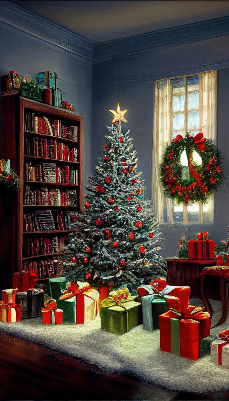 Christmas Nostalgia 8’X14’ Ultracloth (96 X 168 Inch) Backdrop