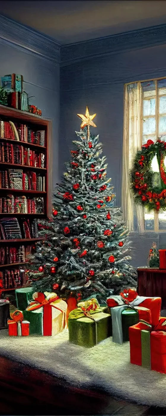 Christmas Nostalgia 8’X20’ Ultracloth (96 X 240 Inch) Backdrop