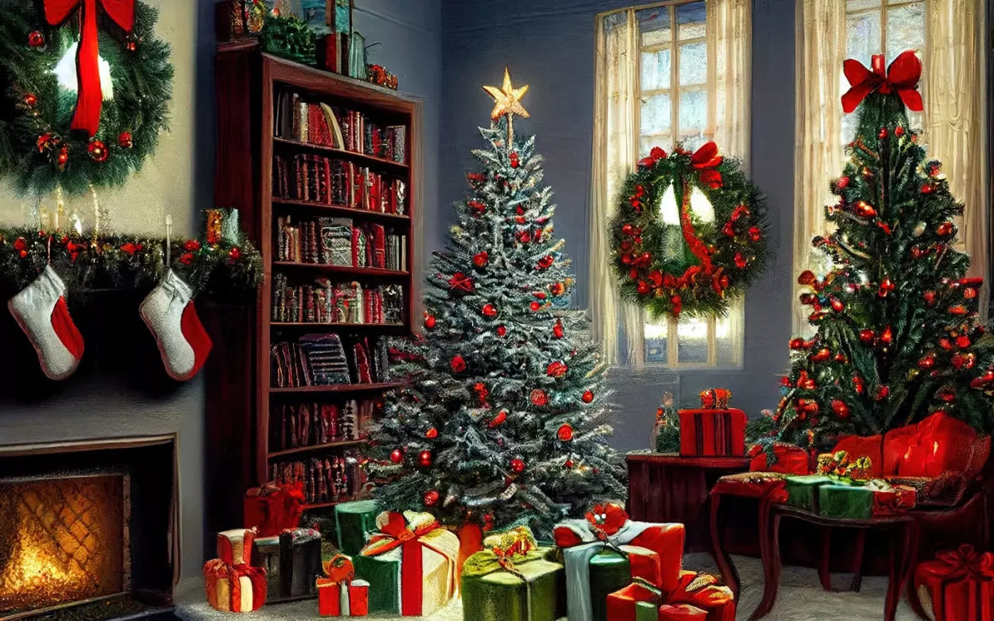 Christmas Nostalgia 8’X5’ Ultracloth (96 X 60 Inch) Backdrop