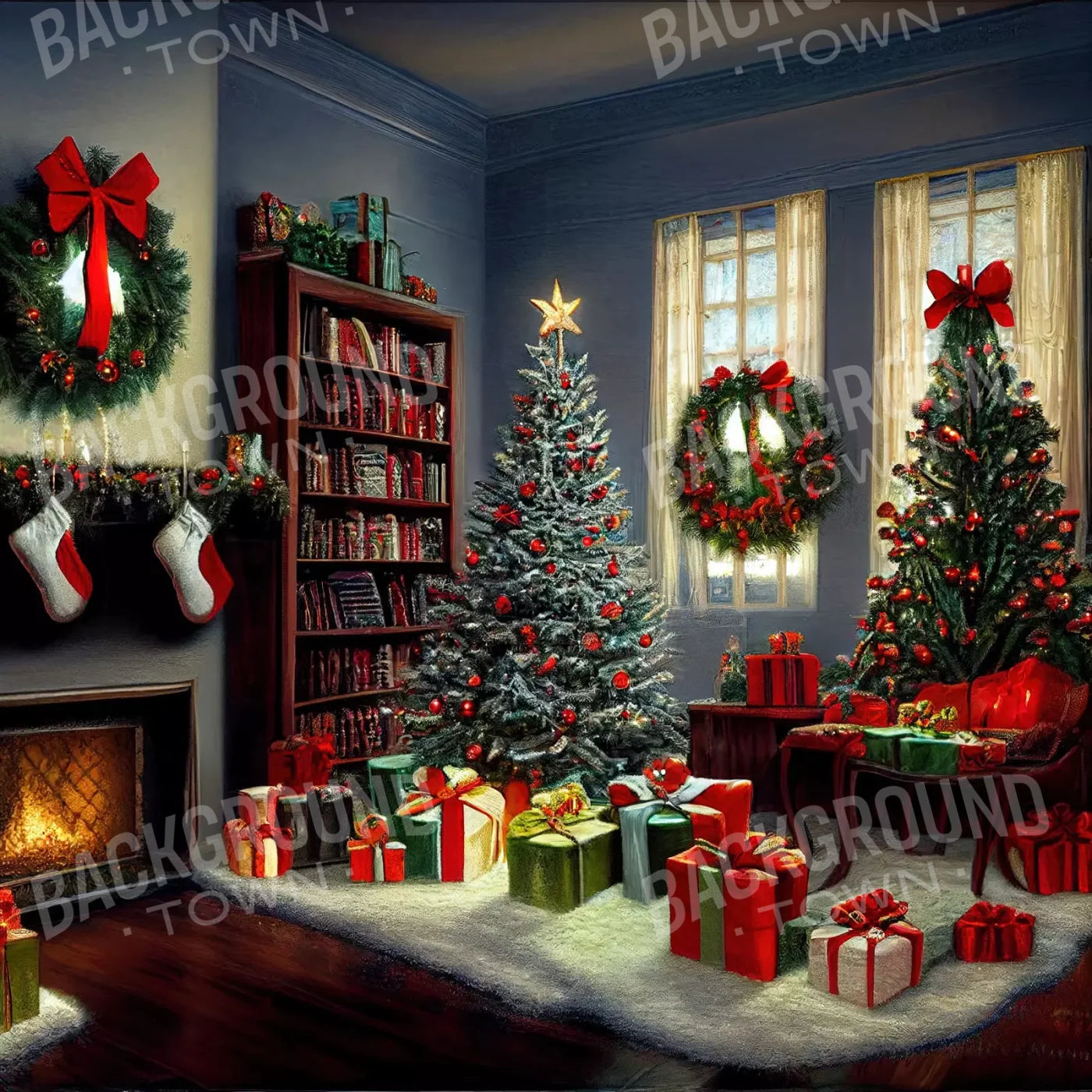 Christmas Nostalgia 8’X8’ Fleece (96 X Inch) Backdrop