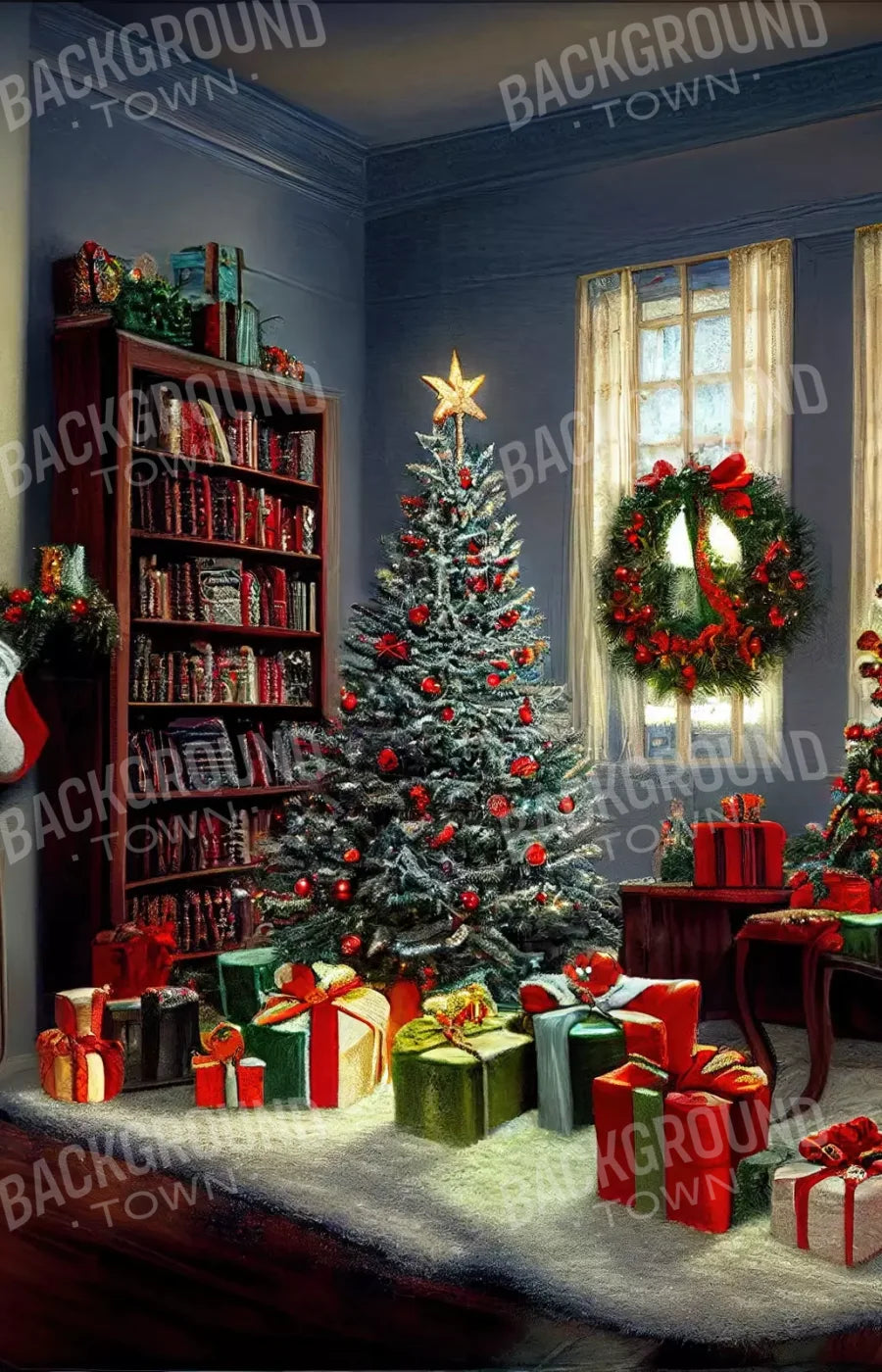Christmas Nostalgia 9’X14’ Ultracloth (108 X 168 Inch) Backdrop