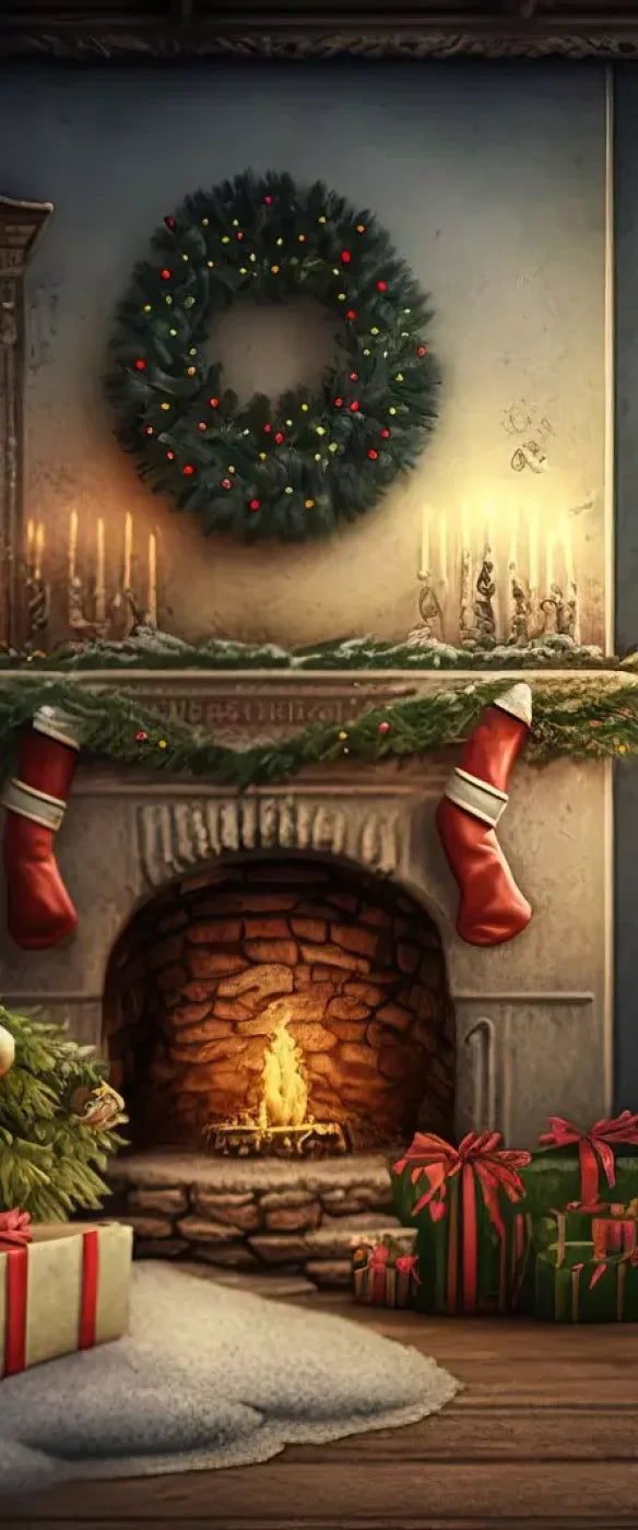 Santa Livingroom 5’X12’ Ultracloth For Westcott X-Drop (60 X 144 Inch) Backdrop