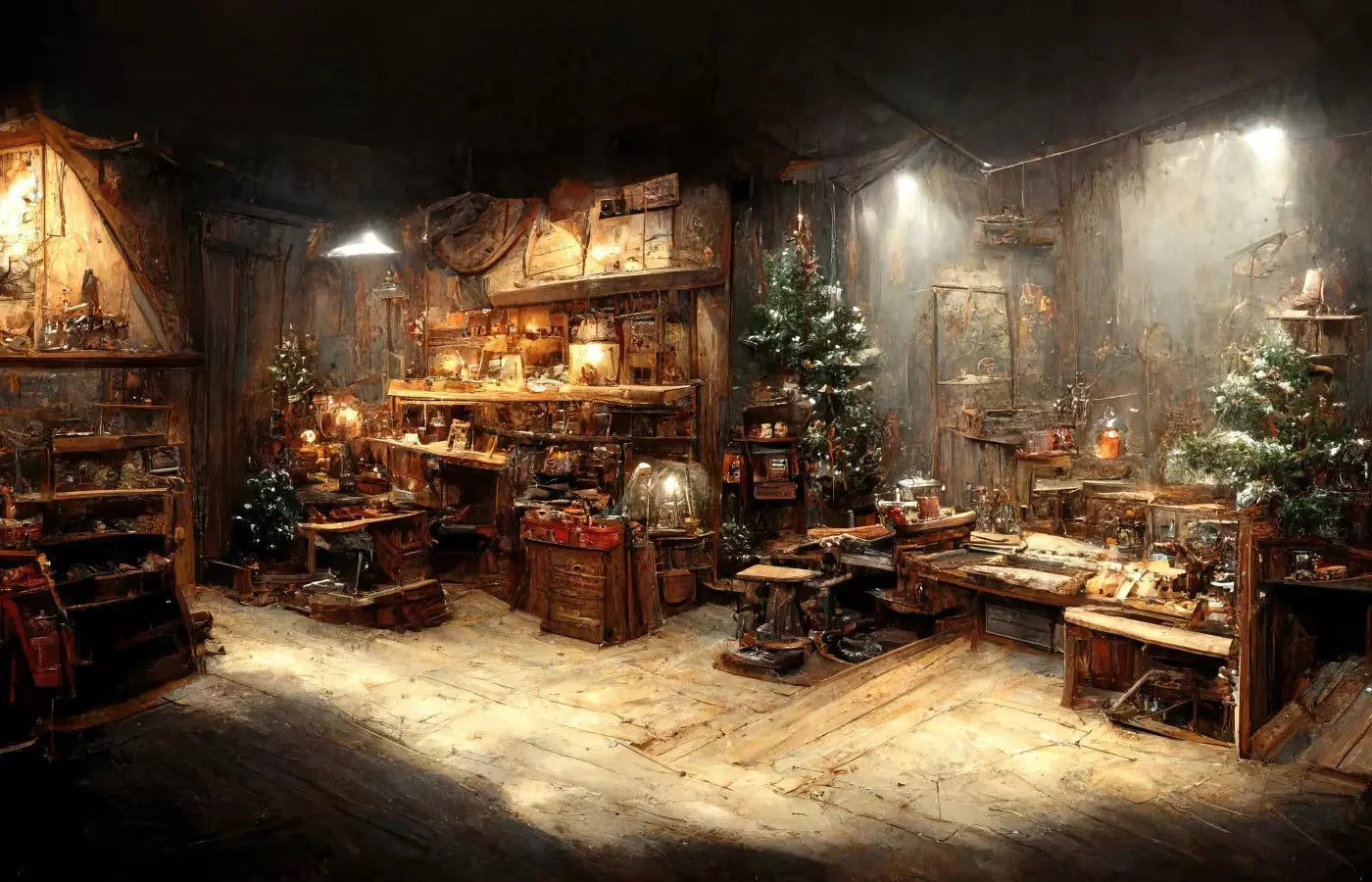 Santas Workshop 12X8 Ultracloth ( 144 X 96 Inch ) Backdrop