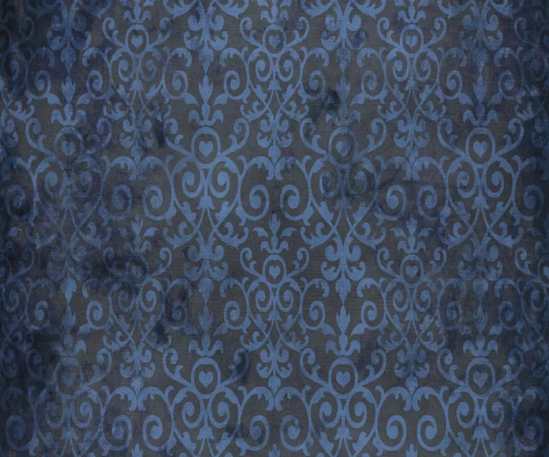 Sapphire Damask 5X42 Fleece ( 60 X 50 Inch ) Backdrop