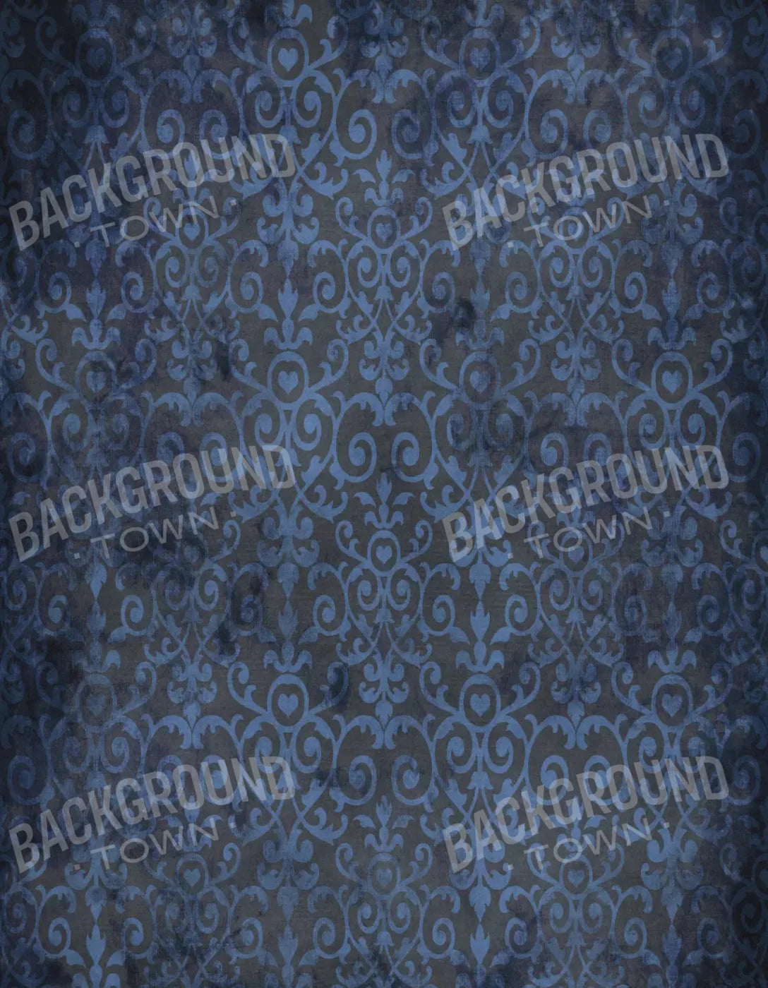 Sapphire Damask 6X8 Fleece ( 72 X 96 Inch ) Backdrop