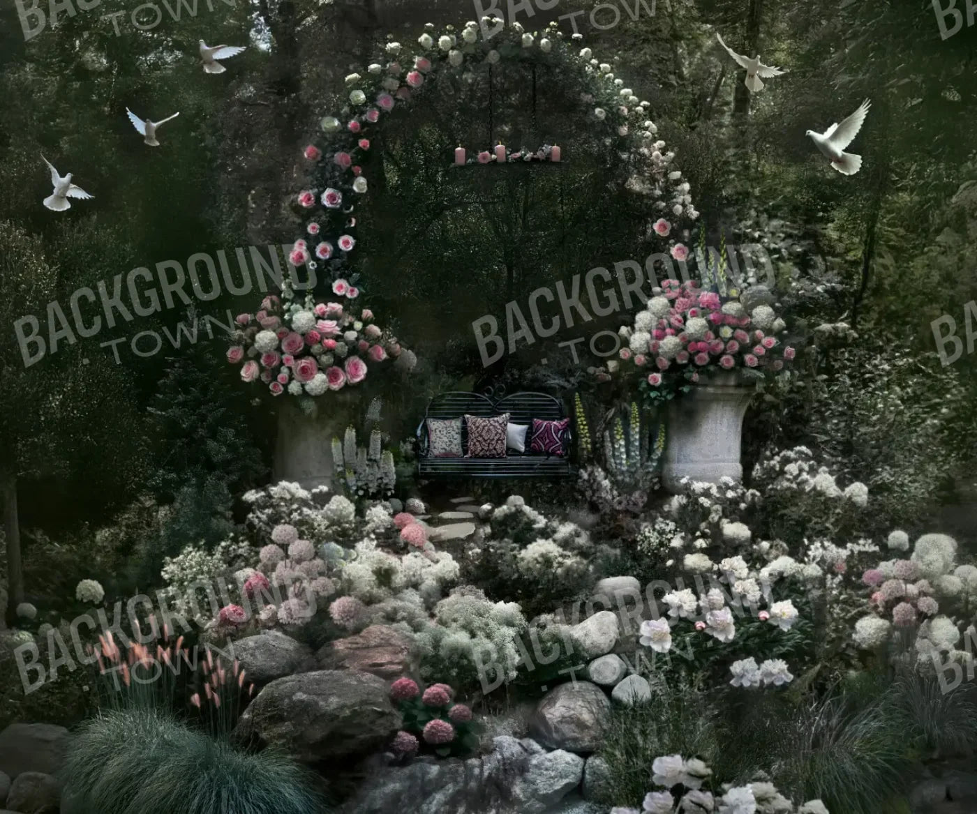 Multi Colored Floral Backdrop for Photography