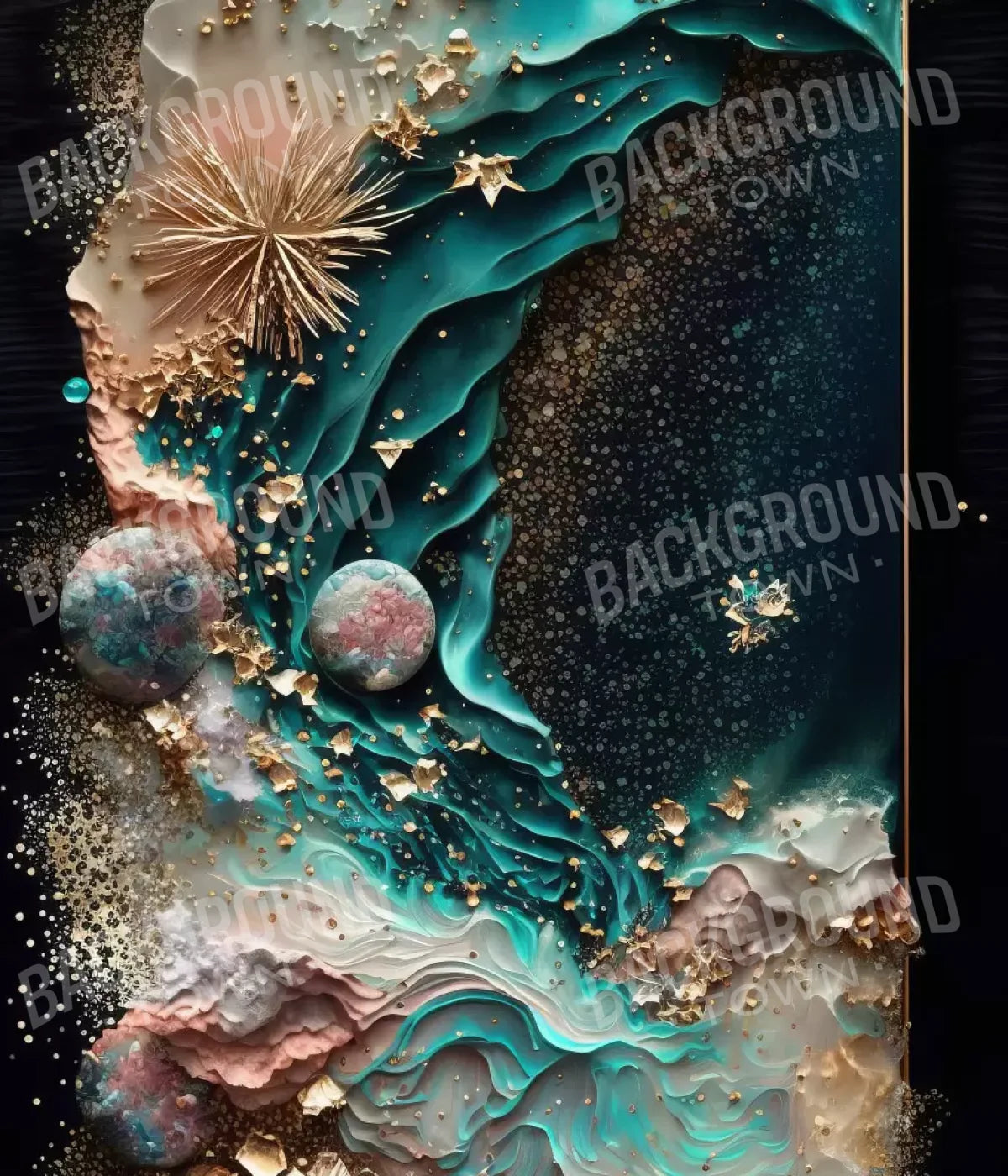 Seaside Abstract 10X12 Ultracloth ( 120 X 144 Inch ) Backdrop