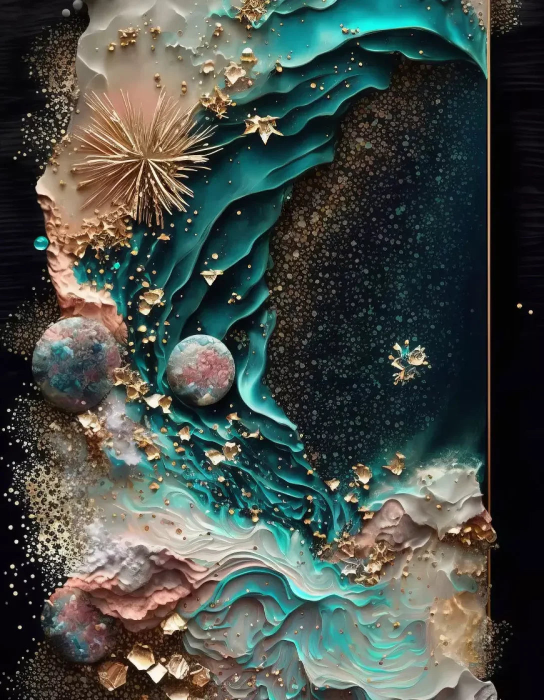 Seaside Abstract 6X8 Fleece ( 72 X 96 Inch ) Backdrop