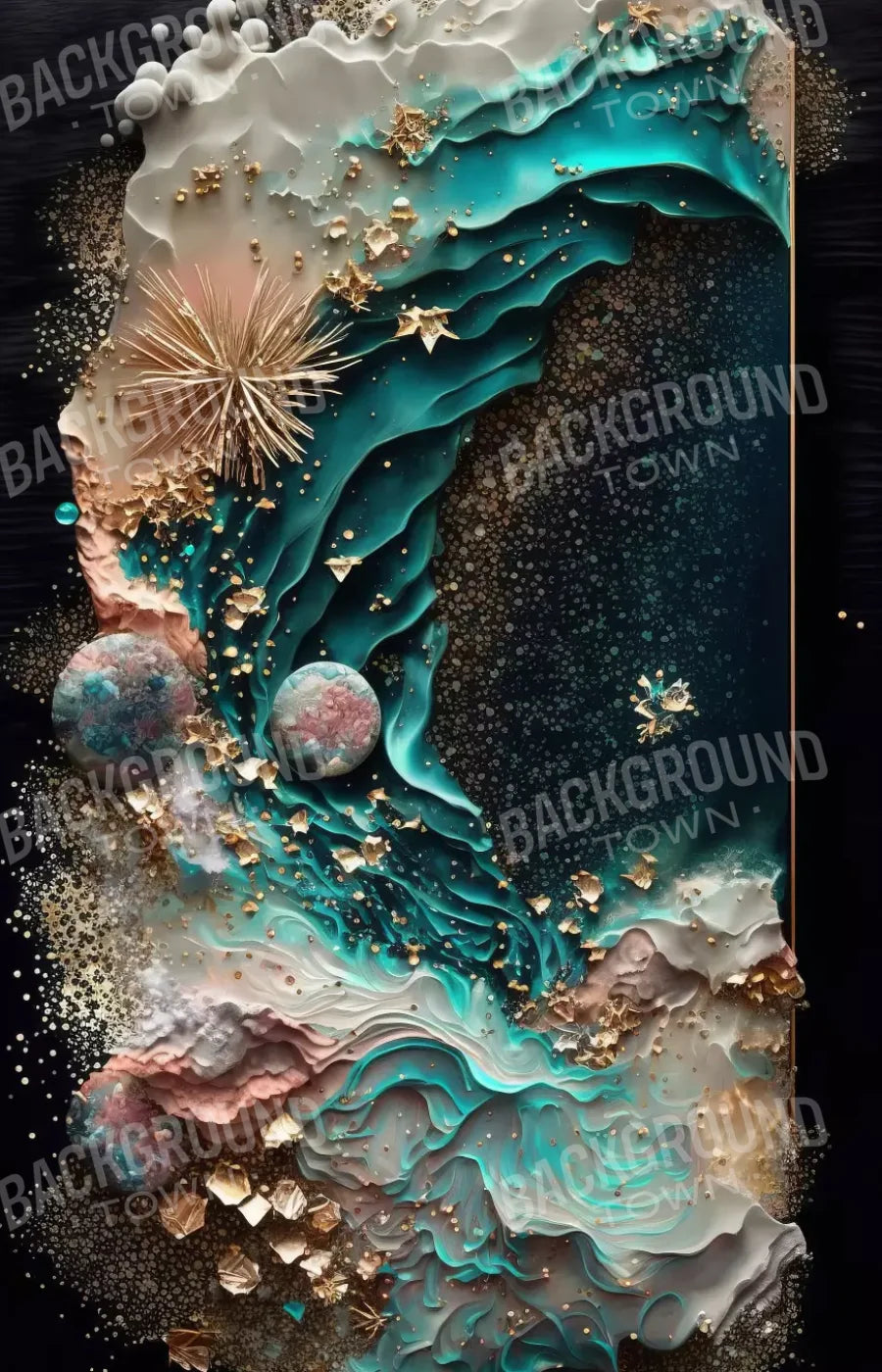 Seaside Abstract 8X12 Ultracloth ( 96 X 144 Inch ) Backdrop