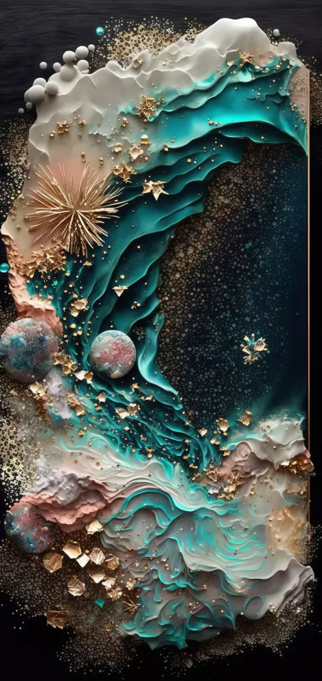 Seaside Abstract 8X16 Ultracloth ( 96 X 192 Inch ) Backdrop