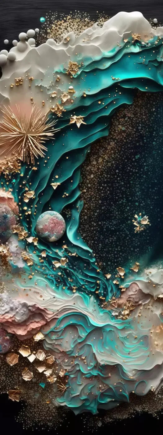 Seaside Abstract 8X20 Ultracloth ( 96 X 240 Inch ) Backdrop