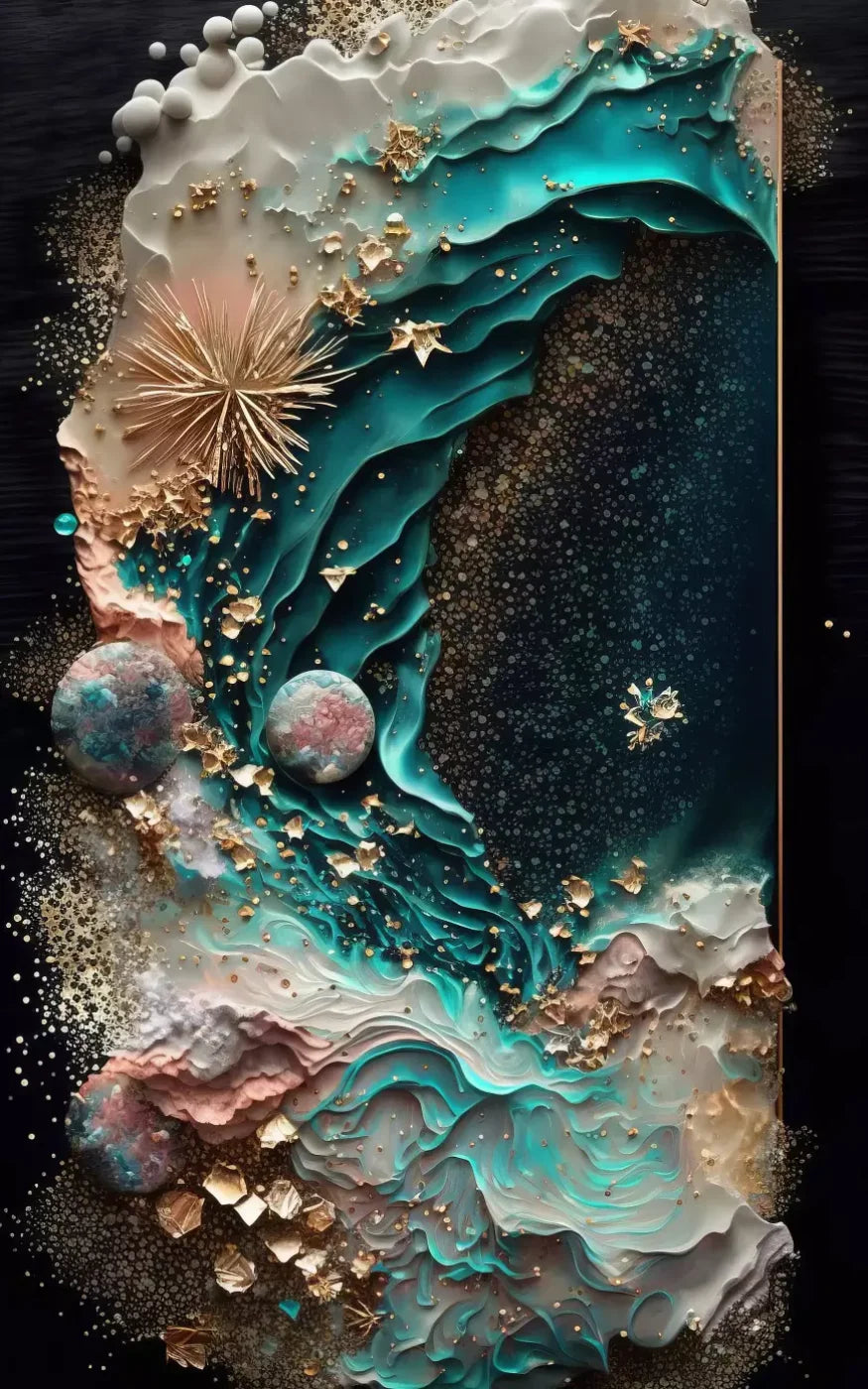 Seaside Abstract 9X14 Ultracloth ( 108 X 168 Inch ) Backdrop