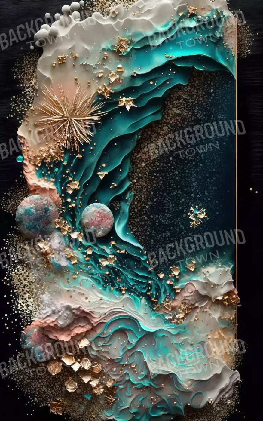 Seaside Abstract 9X14 Ultracloth ( 108 X 168 Inch ) Backdrop
