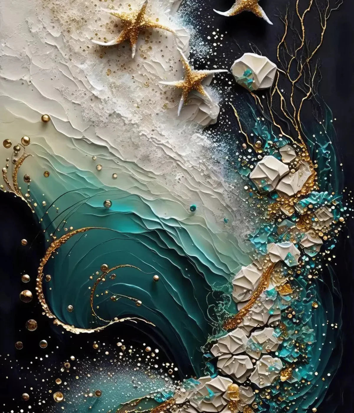 Seaside Abstract Dark 10X12 Ultracloth ( 120 X 144 Inch ) Backdrop