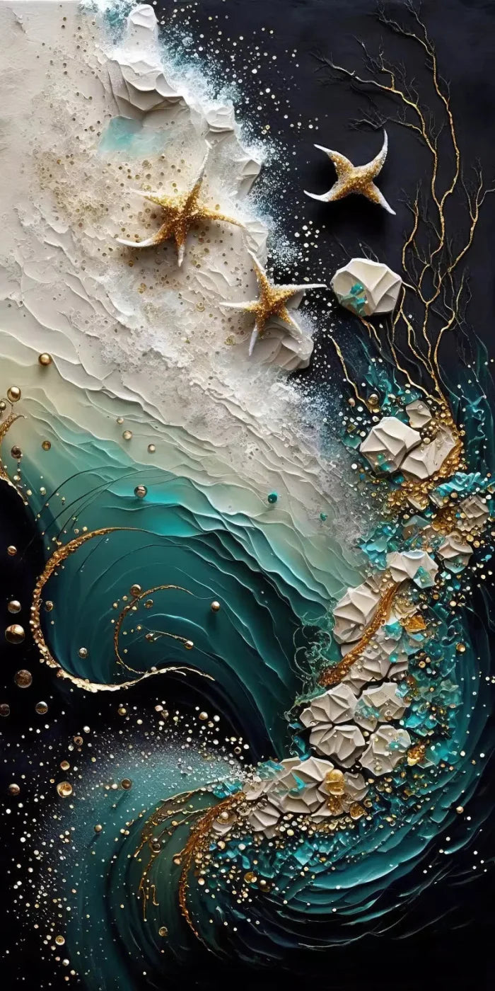 Seaside Abstract Dark 10X20 Ultracloth ( 120 X 240 Inch ) Backdrop