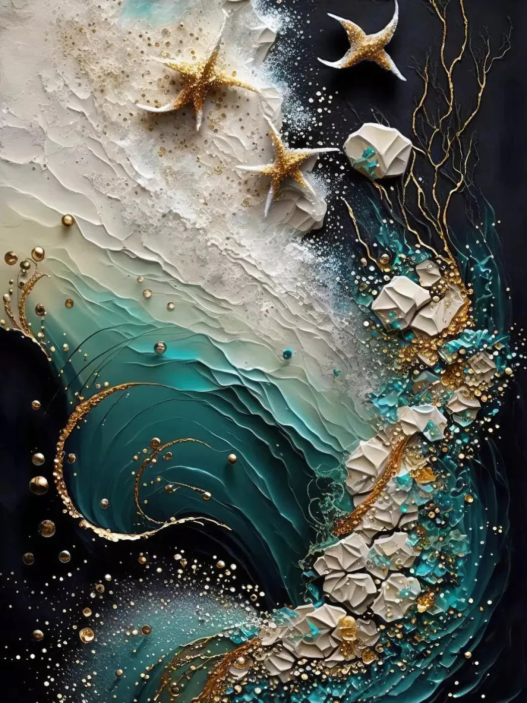 Seaside Abstract Dark 5X7 Ultracloth ( 60 X 84 Inch ) Backdrop