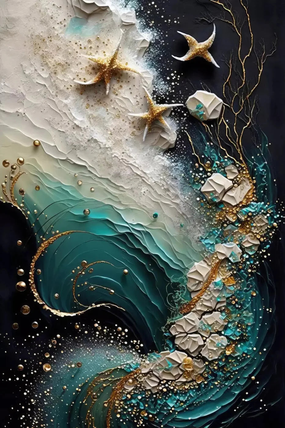 Seaside Abstract Dark 5X8 Ultracloth ( 60 X 96 Inch ) Backdrop