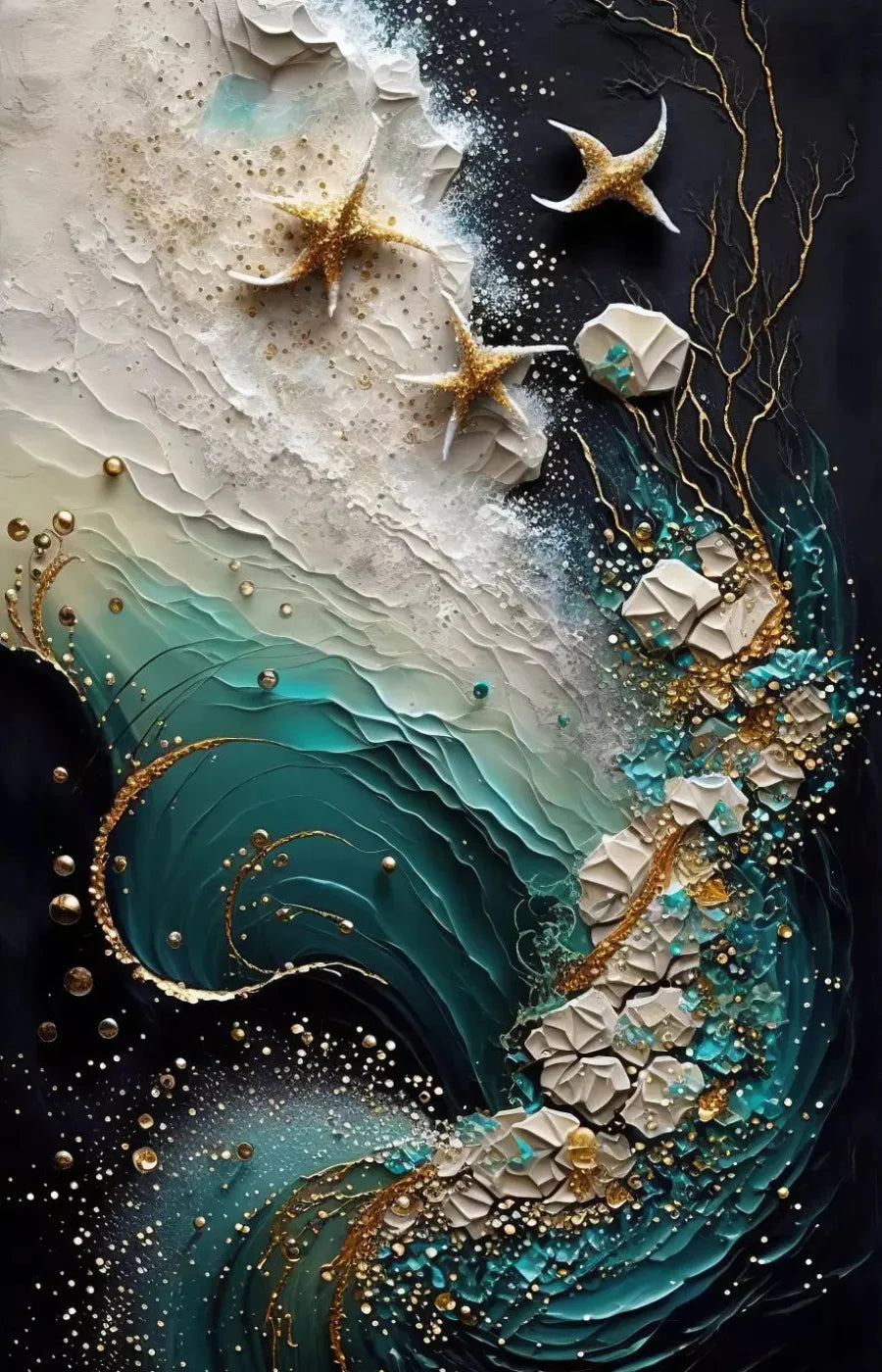 Seaside Abstract Dark 8X12 Ultracloth ( 96 X 144 Inch ) Backdrop