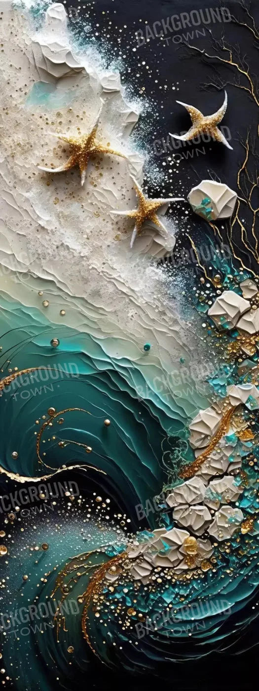 Seaside Abstract Dark 8X20 Ultracloth ( 96 X 240 Inch ) Backdrop