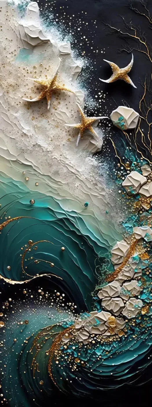 Seaside Abstract Dark 8X20 Ultracloth ( 96 X 240 Inch ) Backdrop