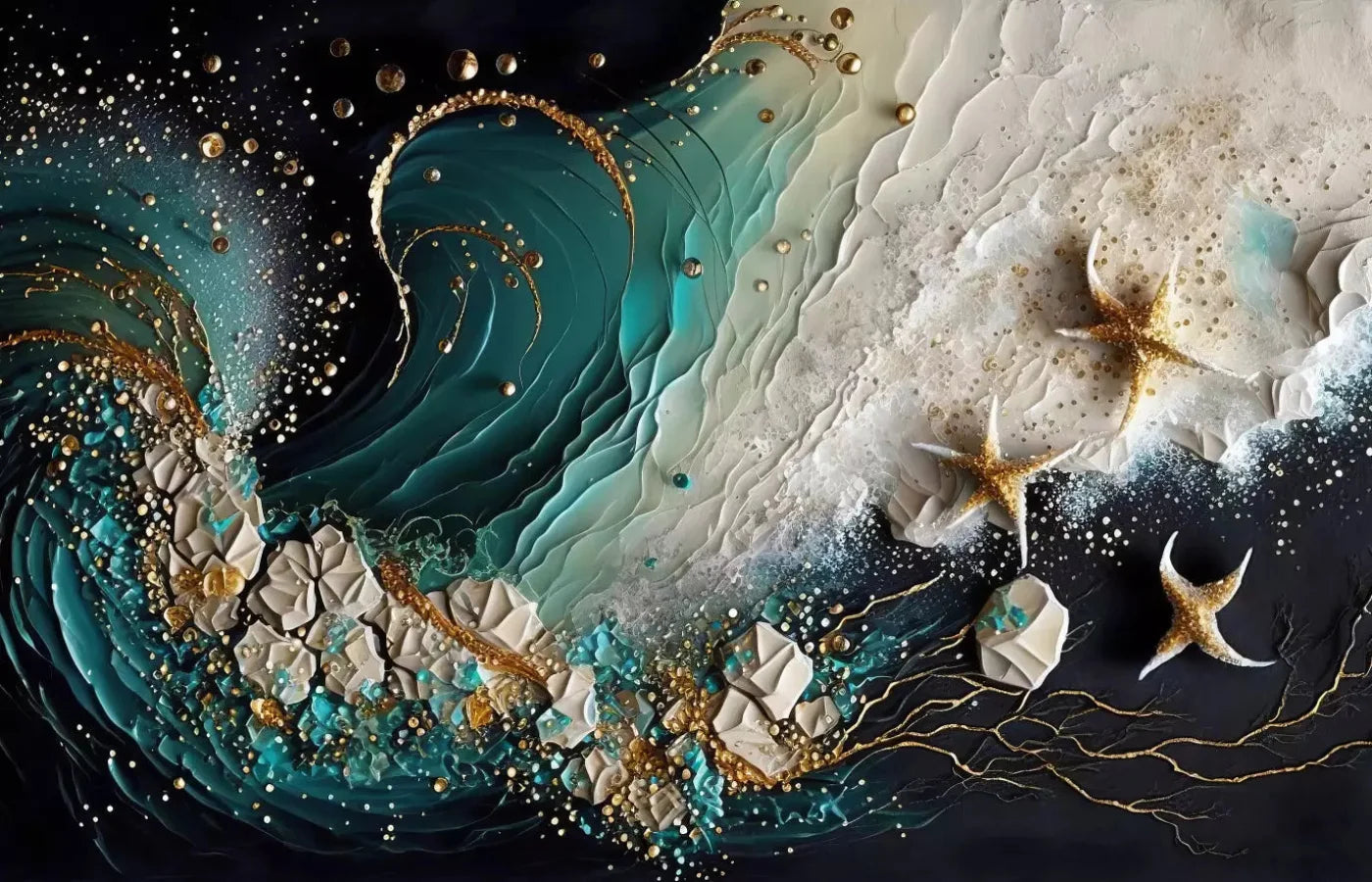 Seaside Abstract Dark H 12X8 Ultracloth ( 144 X 96 Inch ) Backdrop