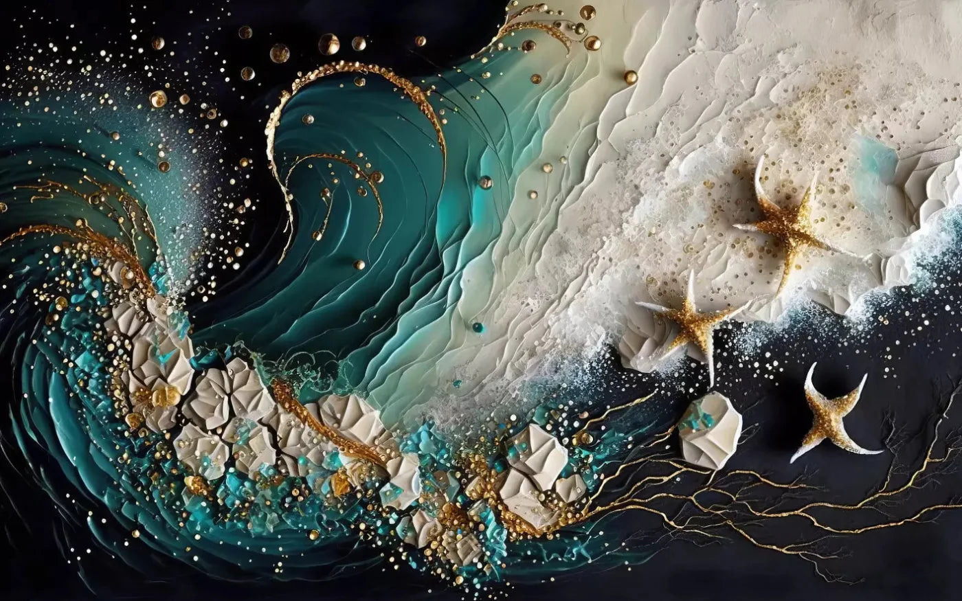 Seaside Abstract Dark H 14X9 Ultracloth ( 168 X 108 Inch ) Backdrop