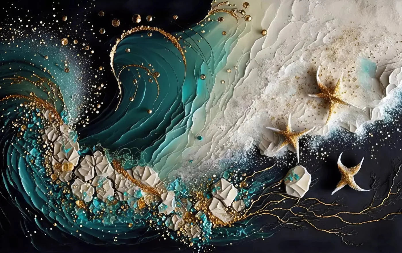 Seaside Abstract Dark H 16X10 Ultracloth ( 192 X 120 Inch ) Backdrop