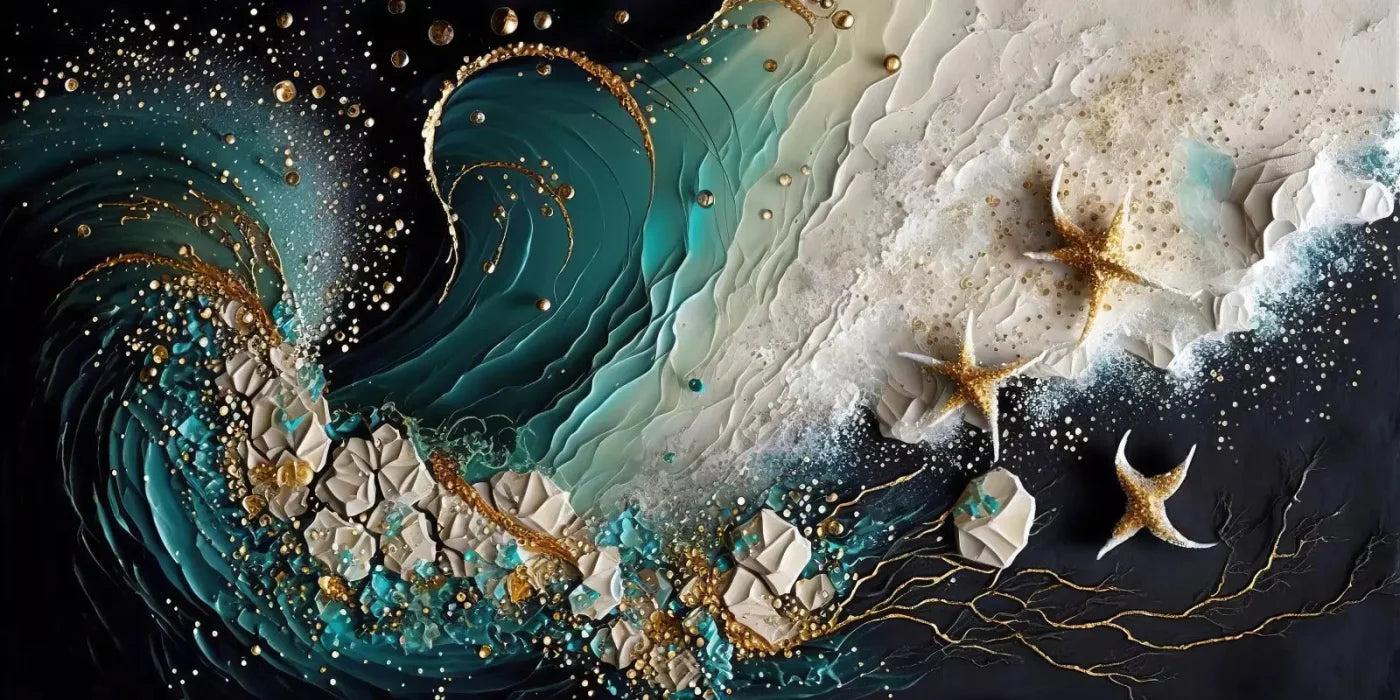 Seaside Abstract Dark H 20X10 Ultracloth ( 240 X 120 Inch ) Backdrop