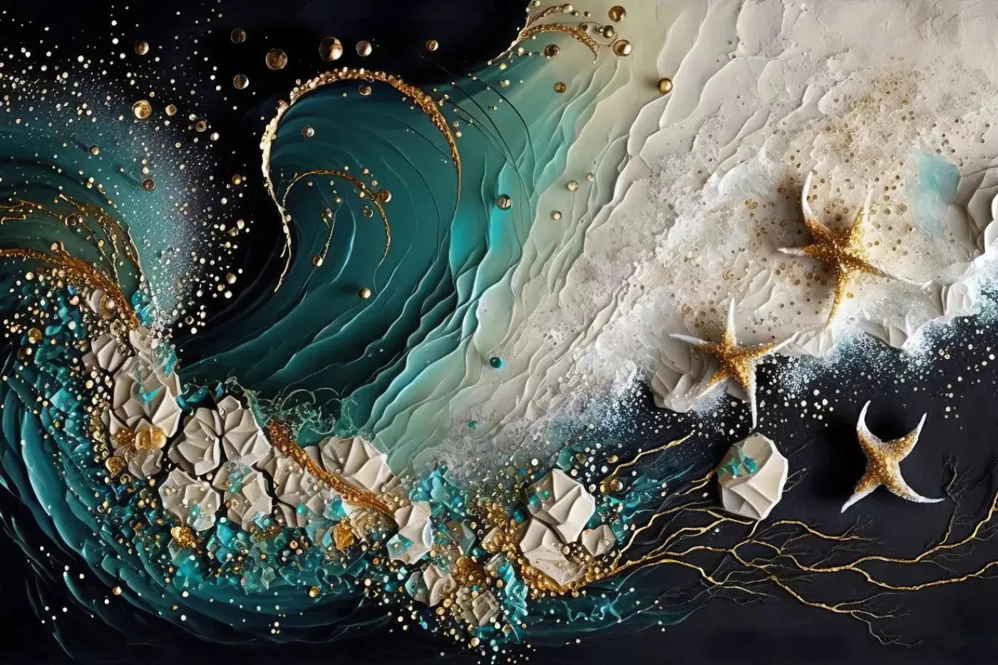 Seaside Abstract Dark H 8X5 Ultracloth ( 96 X 60 Inch ) Backdrop