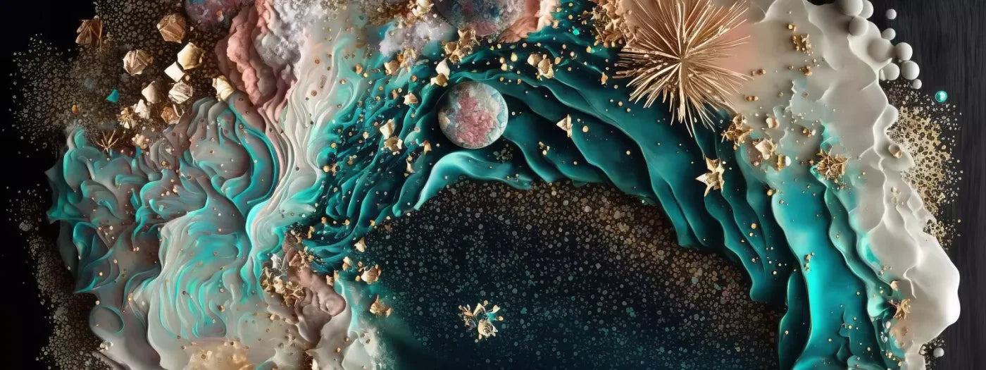 Seaside Abstract H 20X8 Ultracloth ( 240 X 96 Inch ) Backdrop