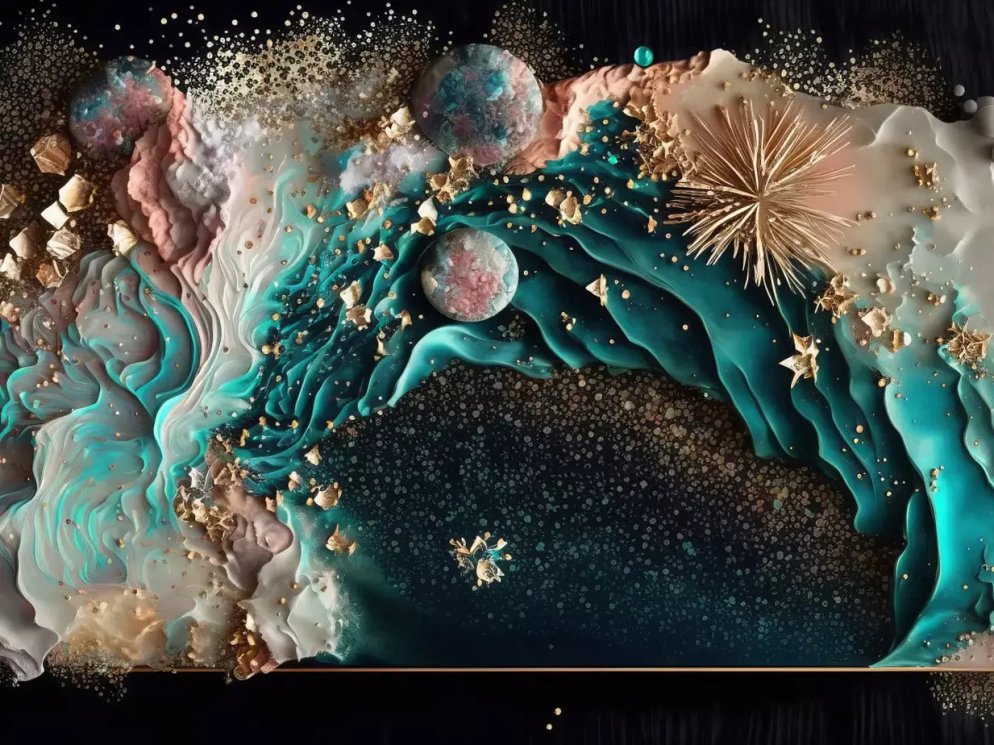 Seaside Abstract H 68X5 Fleece ( 80 X 60 Inch ) Backdrop