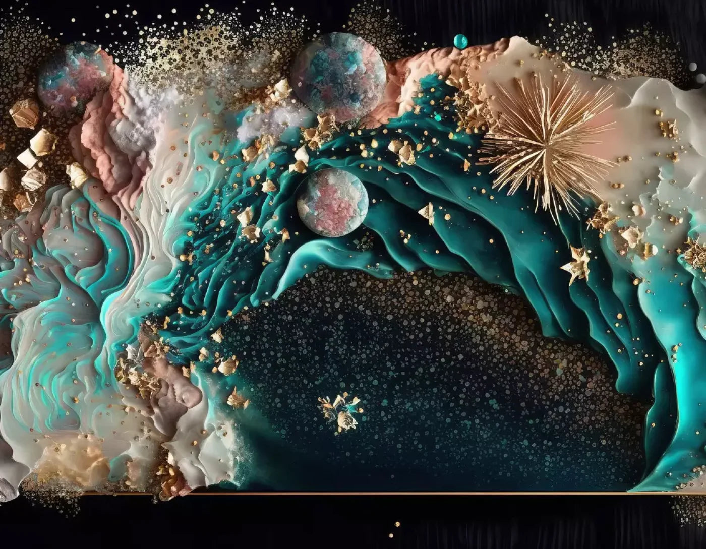 Seaside Abstract H 8X6 Fleece ( 96 X 72 Inch ) Backdrop