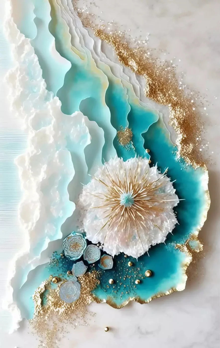 Seaside Abstract Light 10X16 Ultracloth ( 120 X 192 Inch ) Backdrop