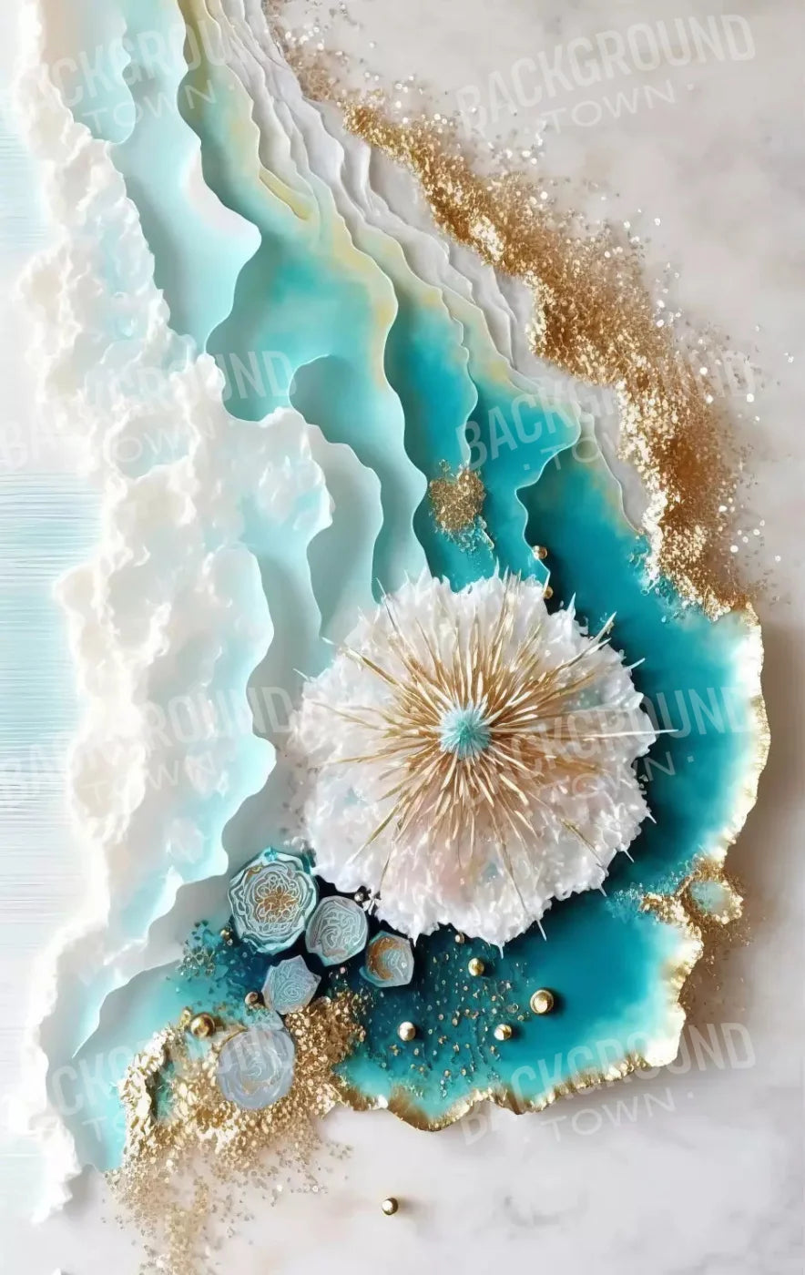 Seaside Abstract Light 10X16 Ultracloth ( 120 X 192 Inch ) Backdrop