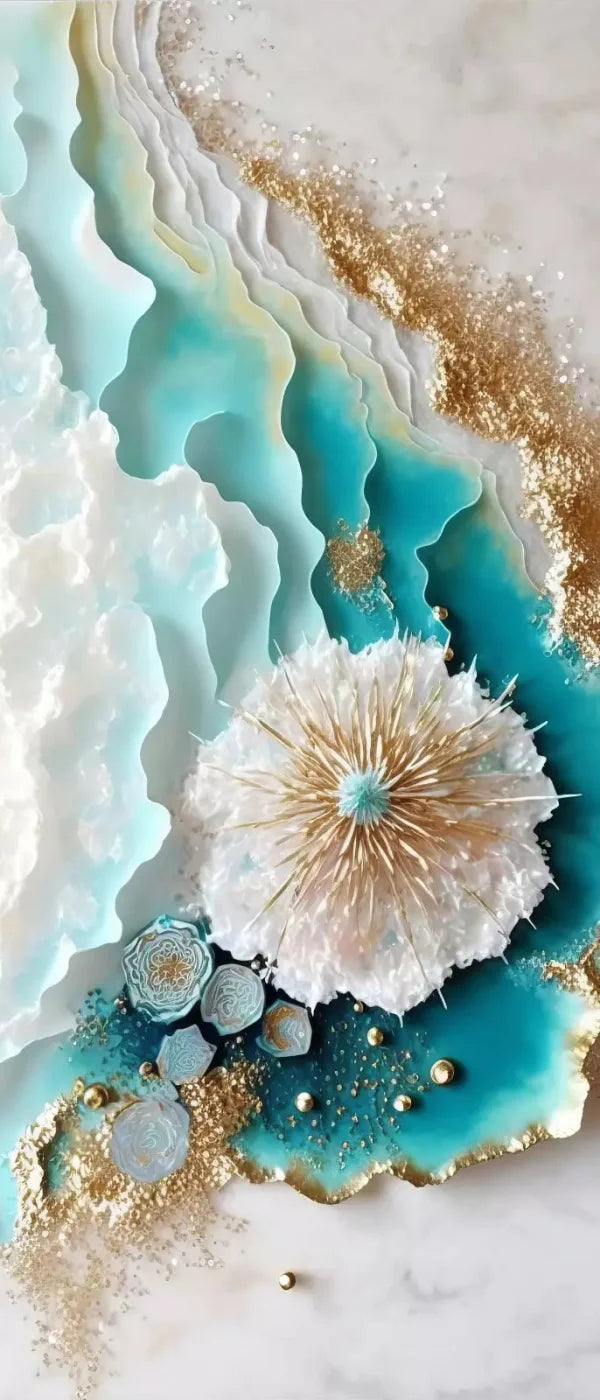 Seaside Abstract Light 5X12 Ultracloth For Westcott X-Drop ( 60 X 144 Inch ) Backdrop