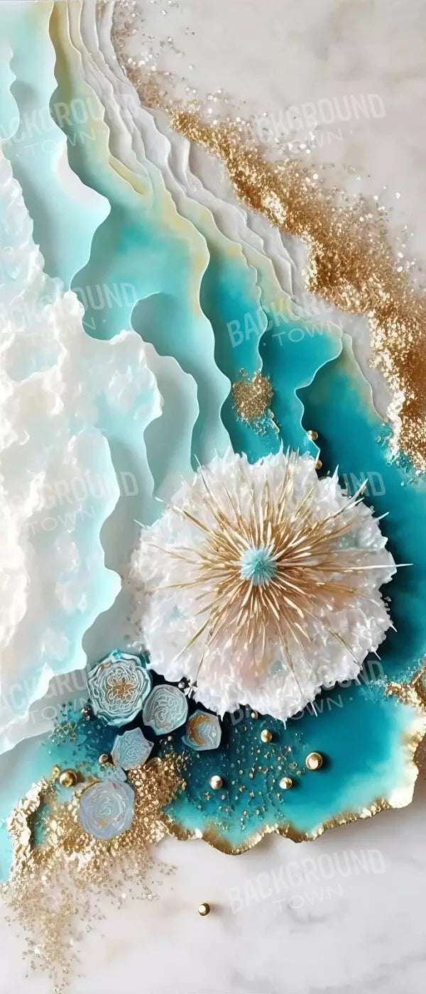 Seaside Abstract Light 5X12 Ultracloth For Westcott X-Drop ( 60 X 144 Inch ) Backdrop